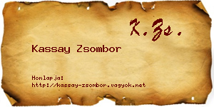Kassay Zsombor névjegykártya
